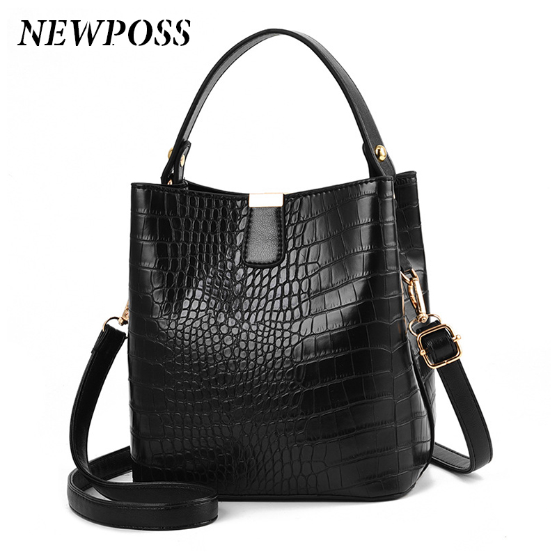 

HBP Retro Alligator Bucket Bags Women Crocodile Pattern Handbag Capacity Casual Crocodile Shoulder Messenger Bags Ladies PU Purse, Red