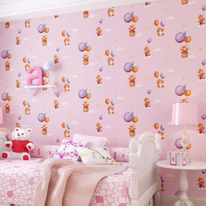 

Nordic Cartoon Bear Wallpaper for Children Bedroom PVC Waterproof Balloon Wallpaper Roll for Kids Boy Girls Walls Papel Pintado, K86023