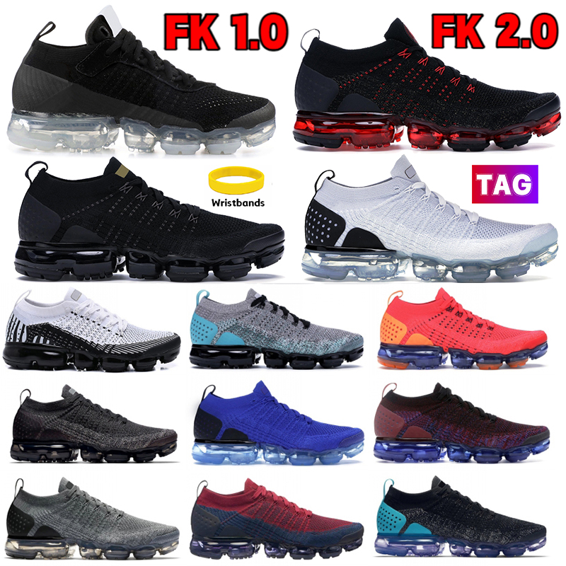 

FK 1.0 2.0 Running Shoes Chinese New Year White Pure Platinum Men Sneakers Volt Black Dark Grey Metallic Silver Multi-color Red Orbit Animal Pack Zebra Women Trainers, #48- bubble wrap packaging