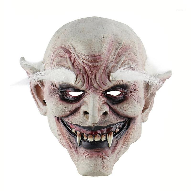 

Horn Mask White-browed Old Demon Mask Halloween Horror Devil Evil Killer Adult Playing props1