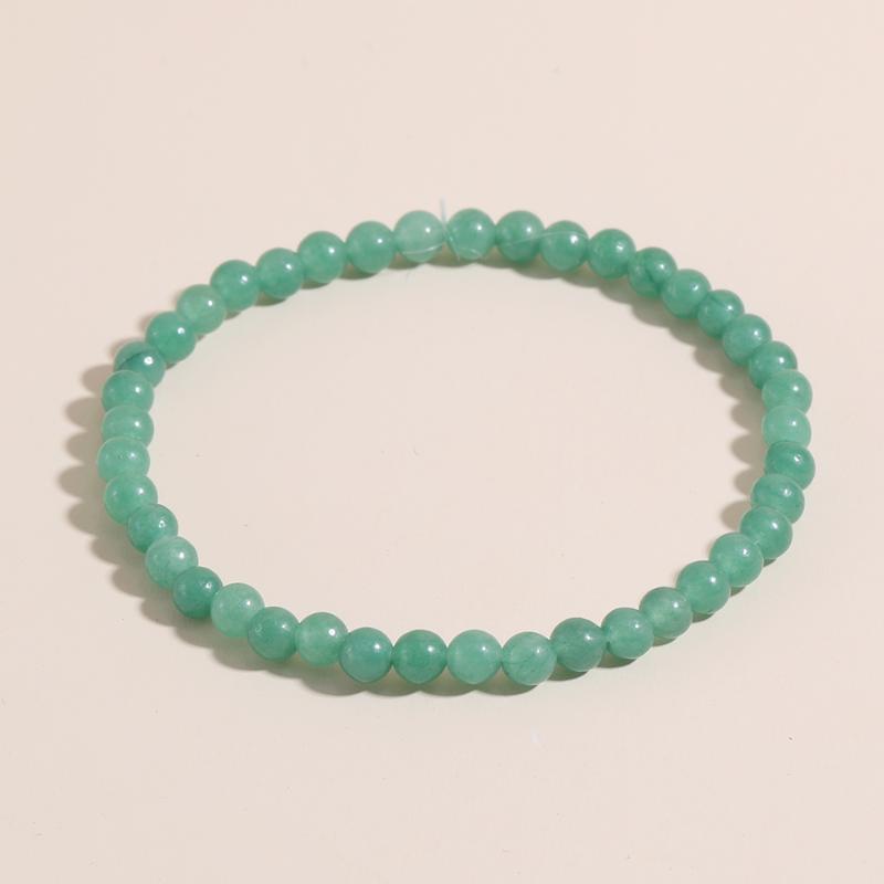 

OAIITE Minimalist Healing 4mm Tiny Gem Stone Beads Bracelets Unisex Natural Stone Elastic Bracelet Woman Men Gift