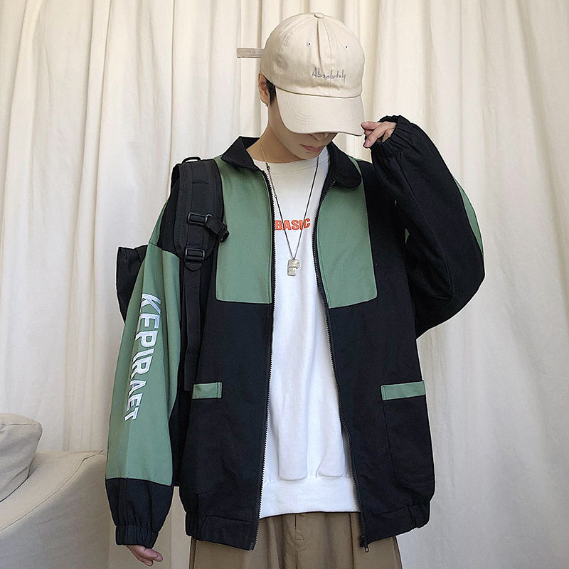 

2020 Men's Spring and Autumn Tide Student Couple Korean Embroidered Baseball Suit Hip Hop Loose Jacket