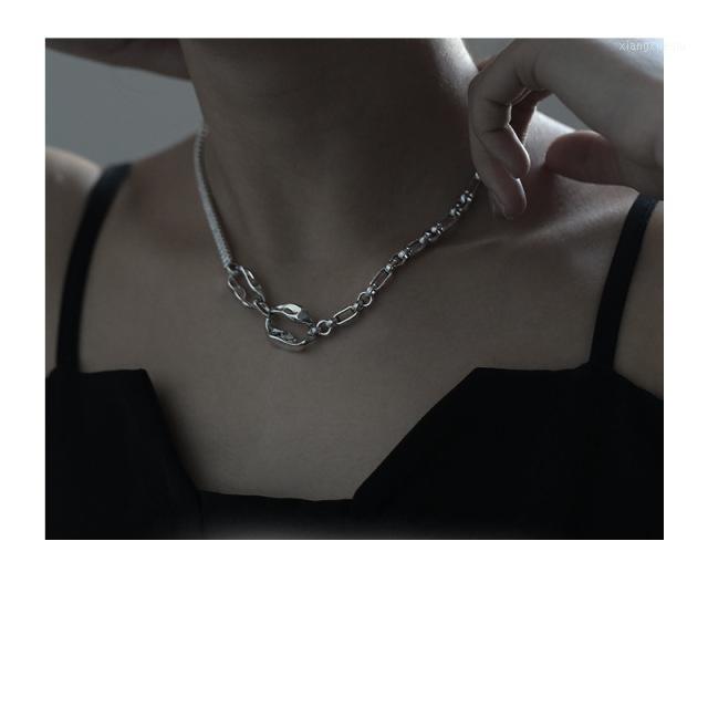 

Timeless Wonder Stunning Zirconia Geo Chains Choker Necklace Women Jewelry Punk Ins Designer Party Top Trendy Goth Rare 1433 Chokers, Golden;silver