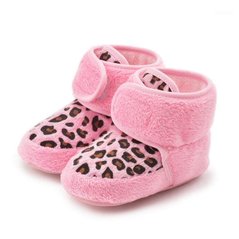 

2021 Kruleepo Baby Leopard Plush Winter Warm Shoes Children Kids Soft-Soled First Walkers Antislip Shoes1, Black