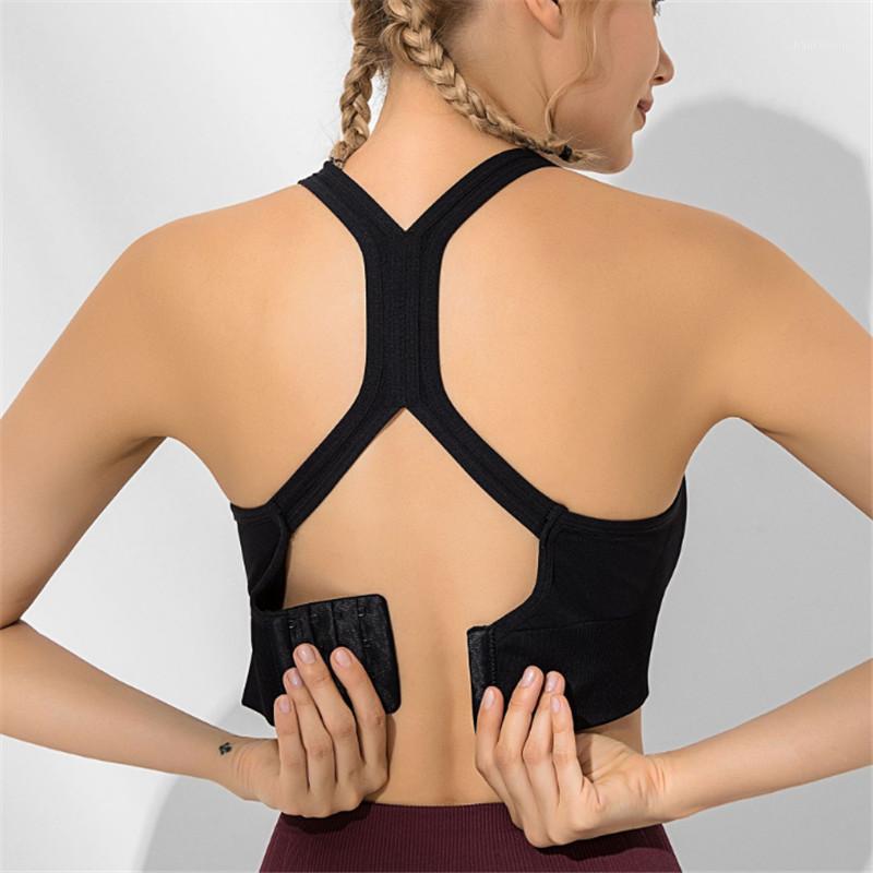 

Adjustable Back Buckle Seamless Fitness Sports Bra Women Yoga Bra Quakeproof Gather Gym Running Female Breathable Sport Top1, Black