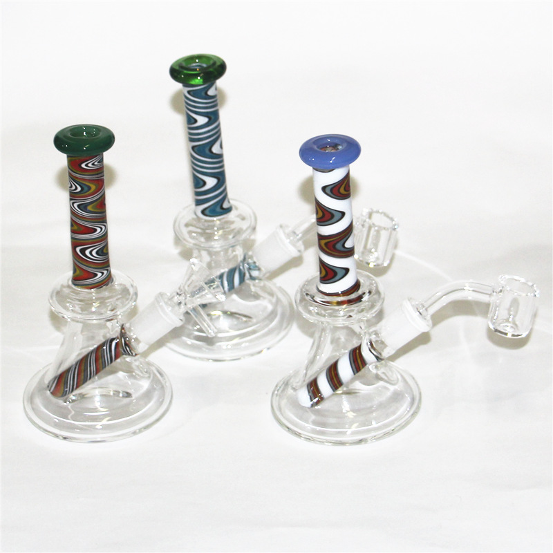 

latest arrival 6.2" Hookahs Glass Water Bongs Colorful Pipes Heady Mini Pipe Dab Rigs Small Bubbler Beaker recycle oil rig