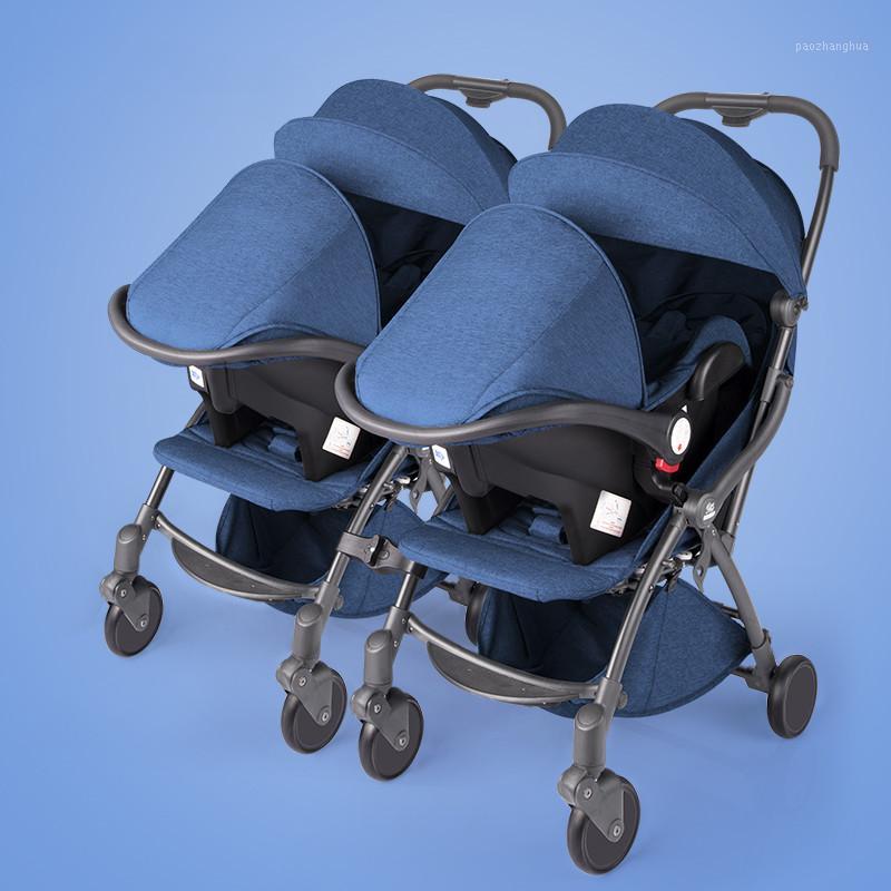 

Multifunctional twin baby stroller 0-3 years old baby detachable lightweight folding can sit double car1