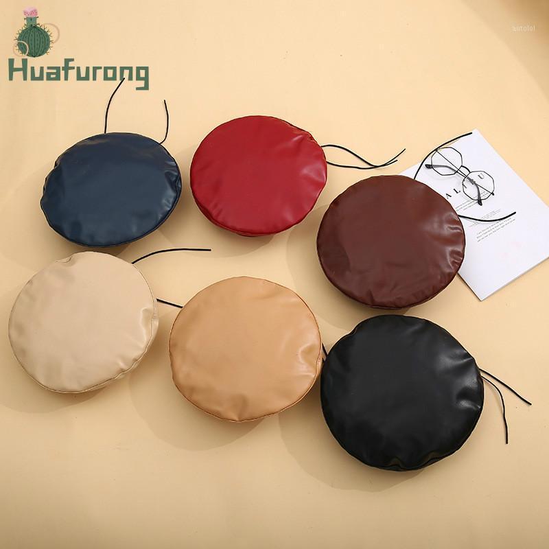 

Huafurong Autumn Winter Warm PU Leather Beret Hat For Women Fashion Solid Flat Hat Wholesale Women Beret With Adjustable Rope1, 06