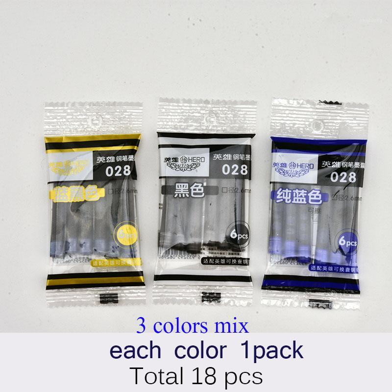 

ink cartridge 028 fountain pen direct fluid refill replacement 3.4mm 5mm diameter black blue non carbon for HERO pimio1, Red