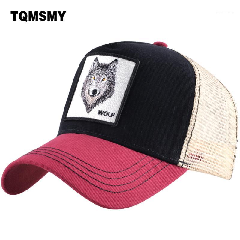 

TQMSMY Fashion Cotton Baseball Cap men's Snapback Hats For women Hip hop Gorras bone Embroidered Wolf Caps Trucker Hats TMDHL1, Black