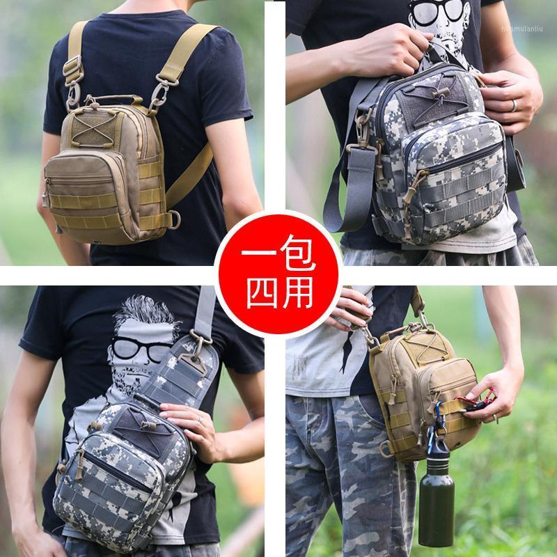 

Tactical Men Messenger Nylon Bag Outdoor Army Multifunction Travel Bag Waterproof Phone Shoulder Crossbody Pockets1, Black