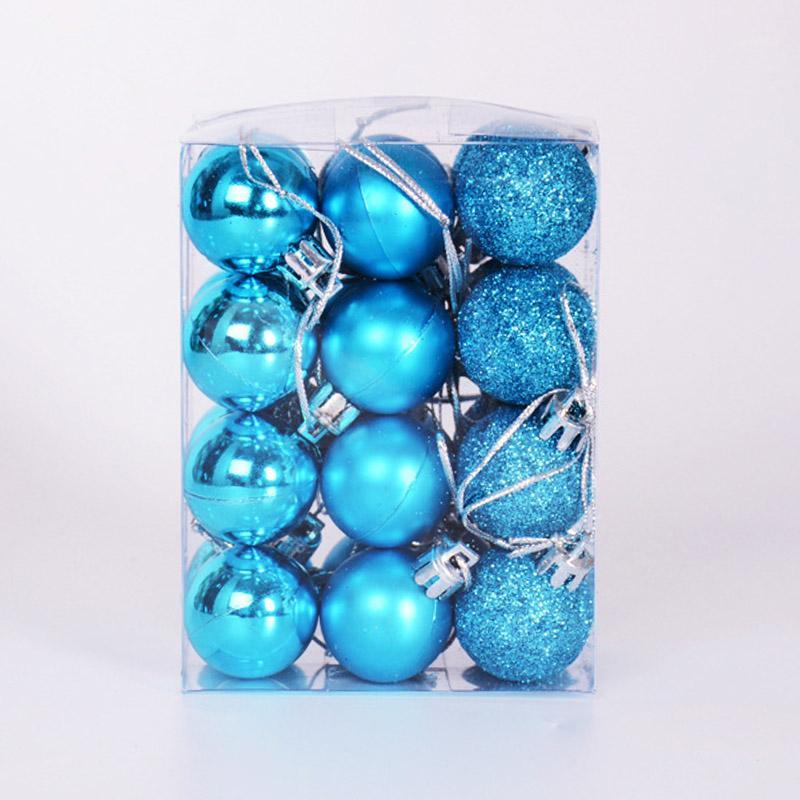 

24pcs 30mm Mini Christmas Balls Baubles Plastic Tree Hanging Decorations For Party TP8991