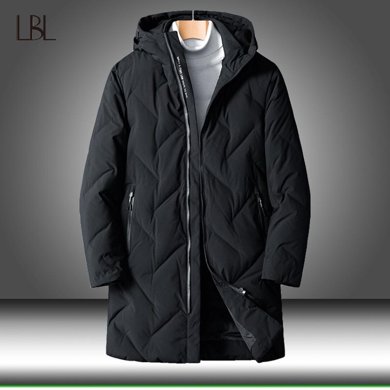 

Men Down Jackets Winter 2020 New 80% White Duck Down Jackets Coats Mens Thicken Warm Long Parkas Windbreaker Male Casual Outwear, Th717black