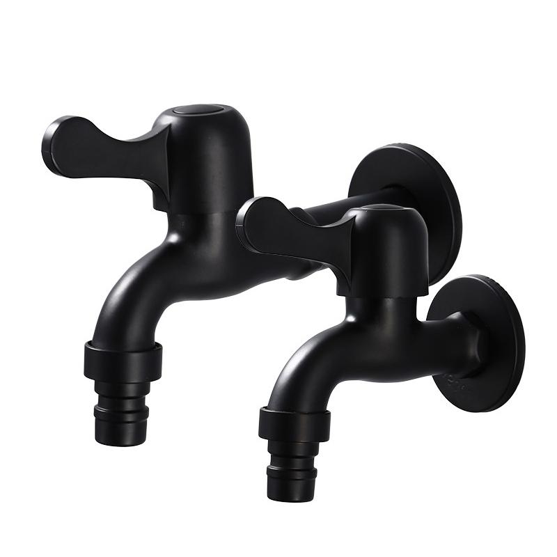 

Antique Black Washing Machine Tap Mop Pool Tap Stainless Steel Wall Mounted Bibcock Single Cold Water Faucet For Outdoor Garden