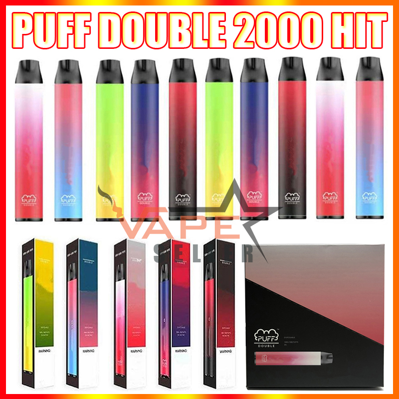 

NEW Puff Double Disposable Vape Pen With 900mAh Battery 6ml Pod 1000+1000 Puffs 2 IN 1 Puff Bar Plus Switch Stick Kit