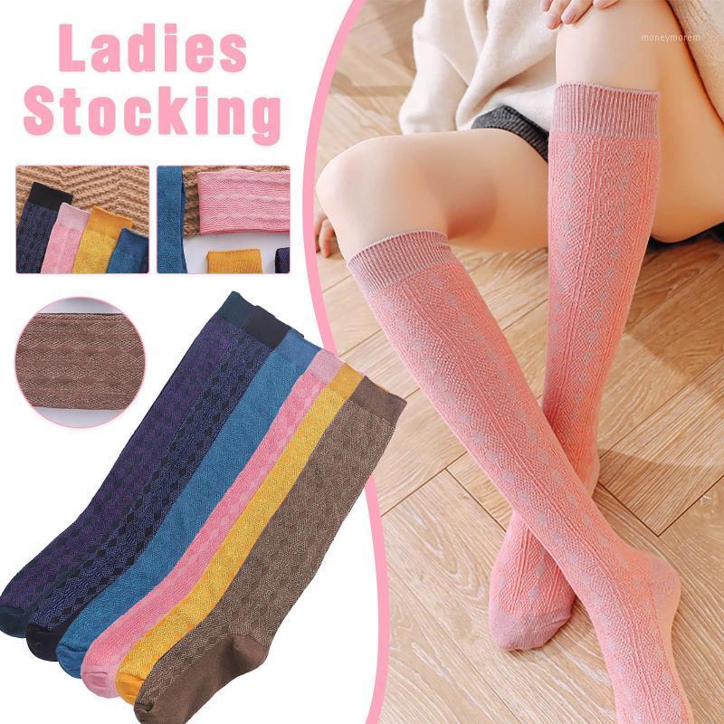 

Female Stockings Sexy Women Fashion Plaid Ladies Cotton Middle Tube Socks Stockings Calf socks Fashion Calcetines De La Mujer1