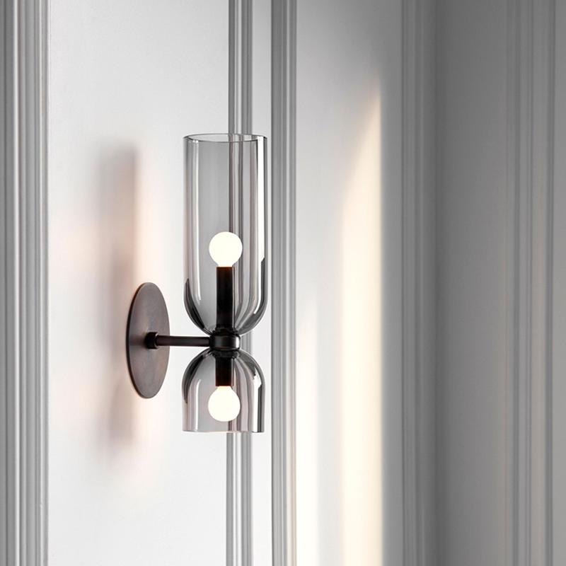 

Nordic living room background wall creative personality hotel aisle corridor modern minimalist bedroom bedside wall lampLB101015