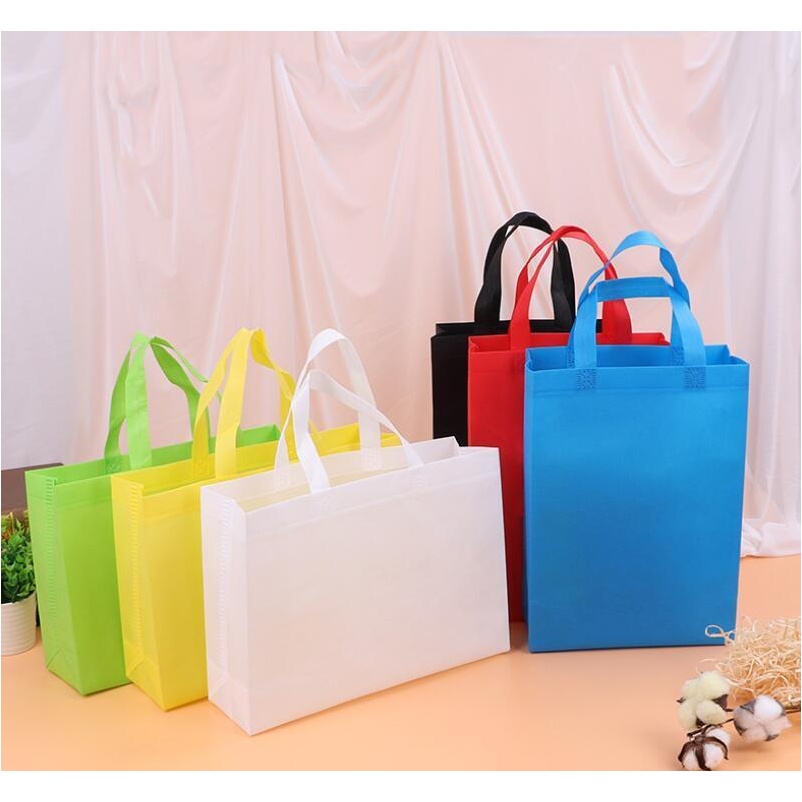 

New Colorful Folding Bag Non-woven Fabric Foldable Shopping Bags Reusable Eco-friendly Ladies Stor jllWES