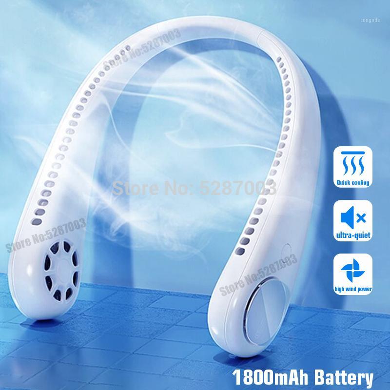 

Air Conditioner Neck Fan Leafless Cooler Portable Smart Dual Effect Cooling Neckband Fan Rechargeable USB Hanging Neck Cooler1