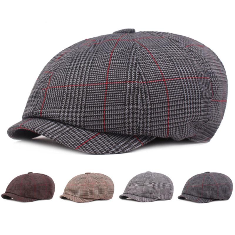 

Berets Adult Men Vintage Hat Simple Cotton Sboy Caps Literary Youth Bailey Hats Casual Fashion Retro Male Bone Snapback Cap