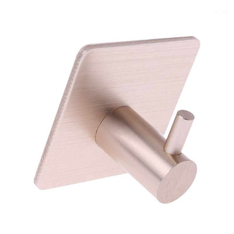 

1Pc Self Adhesive Home Kitchen Wall Door Hook Key Rack Kitchen Towel Hanger Aluminum1