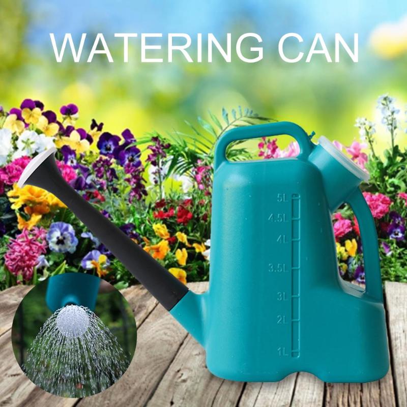 

New Plastic Watering Can 3 in 1 Large Capacity Long Mouth Water Sprinkler with Lid Garden Watering Pot 3L 5L