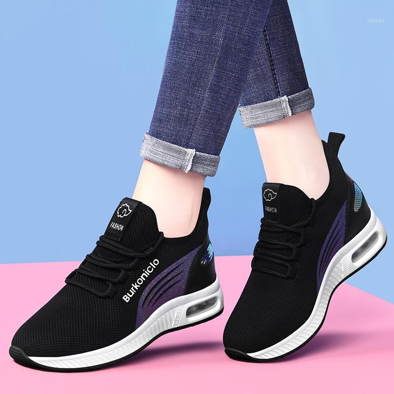 

Women Comfortable Sneaker Shoes Black Chunky Sneakers Platform Wedge Wedges Shoes for Women Increasing Casual1