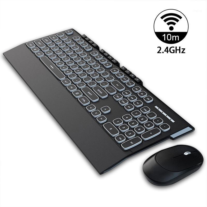 

2.4G Wireless Gaming Keyboard Mouse Combo Silent Button Keyboard Optical Mouse For Lenovo Laptop PC Gamer Computer1