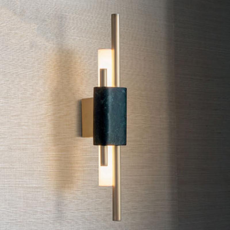 

LED new wall lamp designer minimalist copper wall lamp modern creative marble metal villa aisle lights decorative lighting