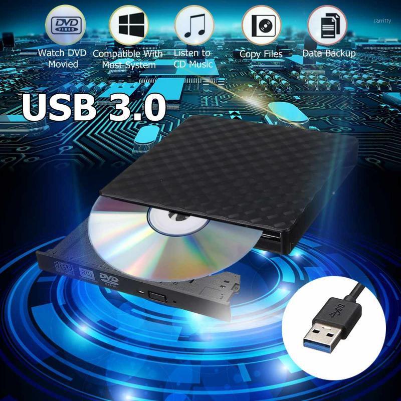 

External USB 3.0 DVD RW CD Writer Slim Carbon Grain Drive Burner white black Reader Player For PC Laptop Optical Drive1