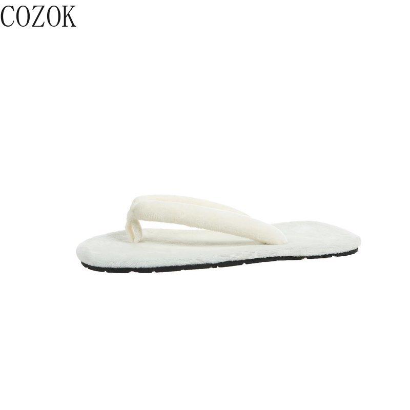 

Women's Slippers Casual Fashion Flip Flops Furry Flip-flops Simple Women's Shoes Outdoor Wild Trend Slippers 2021, Black