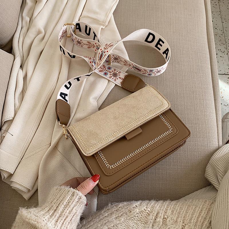 

Crossbody Flap Bag Women Shoulder Bags for Women 2021 Summer French Fashion Niche Style Frosted Small Girl Bag Sac a Main Bolsos, Black