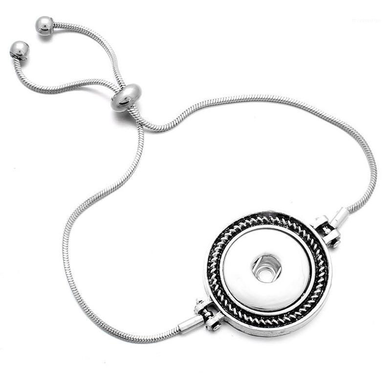 

New Fashion Adjustable chain bracelet Metal snap bracelets fit 18MM snap buttons DIY accessories wholesale SG02021