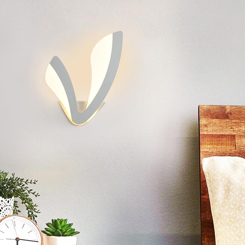 

New Modern Design Wall Lamp For Bedroom Living Room Dining Room Kitchen Acrylic White&Black Finished Wall Light Fixture 220/110V
