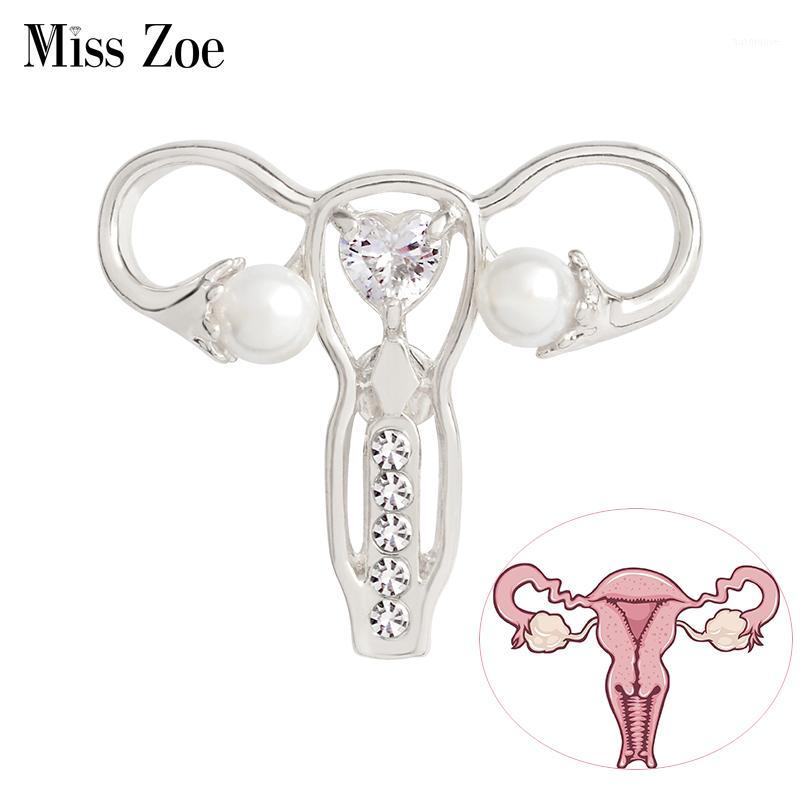 

Female Womb uterus Brooch Pins Zircon pearl Organ jewelry Gynecology Symbol gift for1