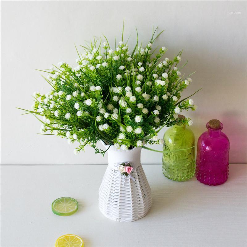 

Vivid Green Grass Plants Artificial Flower Babysbreath Simulation Flower Wedding Party Office Home Decoration Party Supplies1, Orange