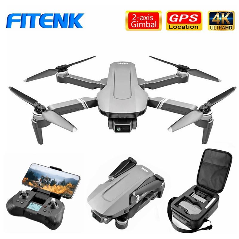 

FITENK F4 GPS RC Drone with 2-axis Gimbal 5G WiFi 4K Camera Professional Brushless Foldable FPV Quadcopter Dron VS SG906 Pro EX51