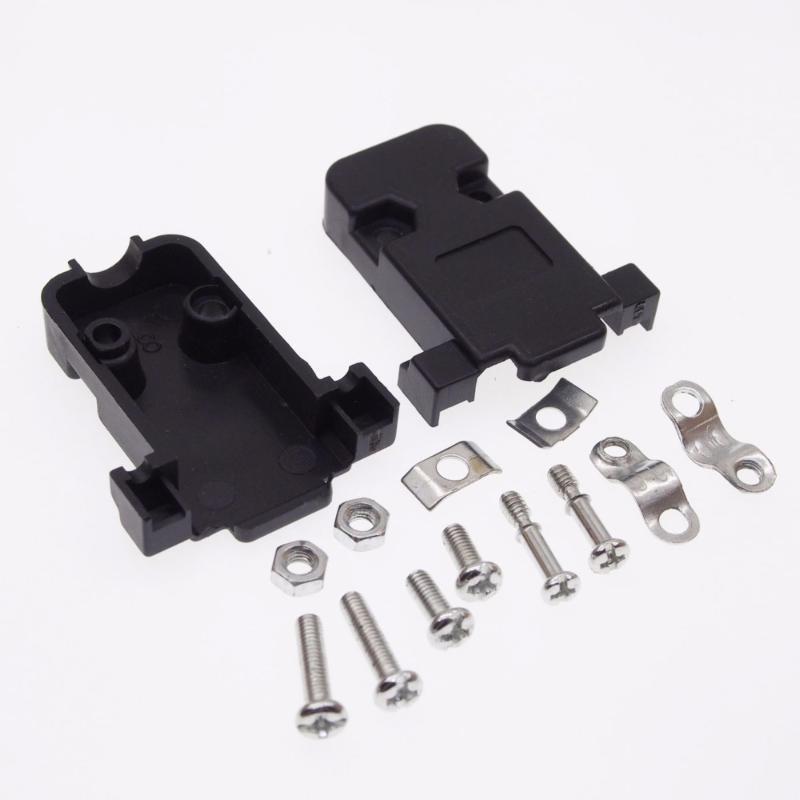 

DB9 jack plastic shell cover VGA RS232 shell with screw free shipping1