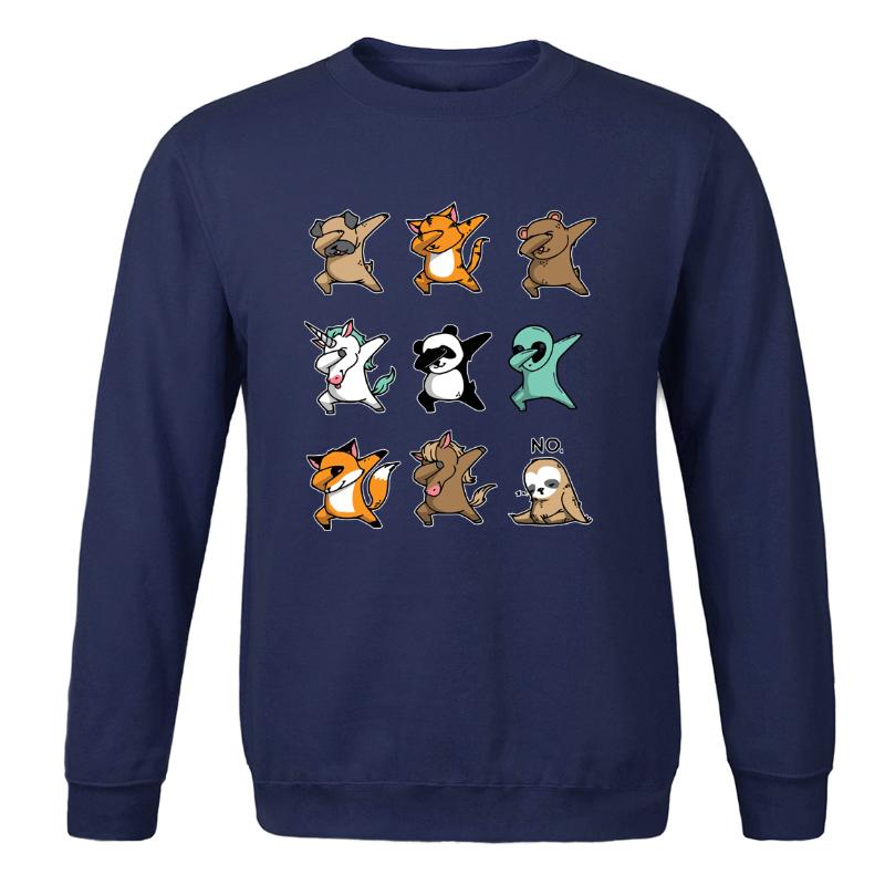 

men spring autumn Harajuku Sweatshirt Hip Hop Cool Printed tracksuits Mens crew neck Cartoon Animal New 2020 popular Sportswears, Dark gray 6