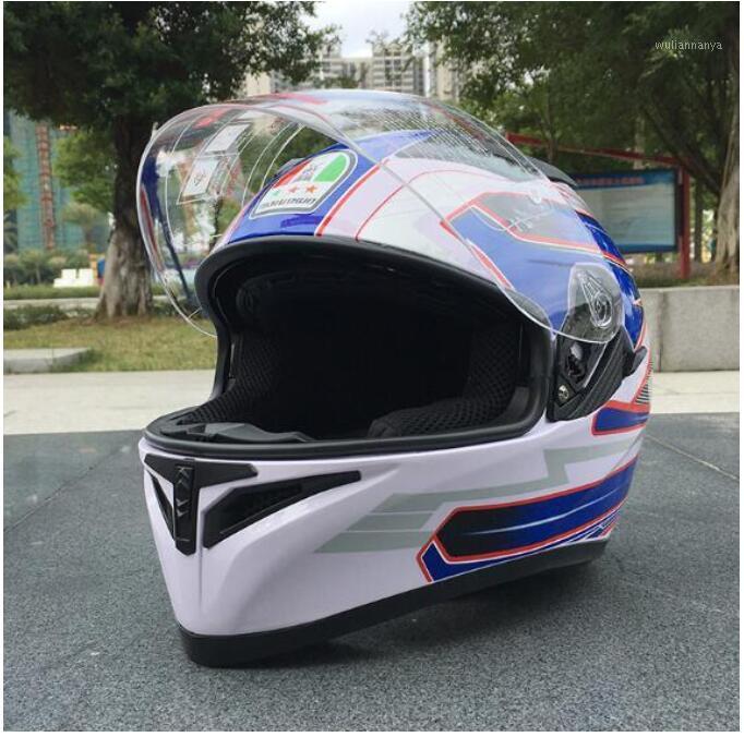 

2020 Marushin motorcycle helmet men's full face helmet professional racing certification 316 blue 021, As pic