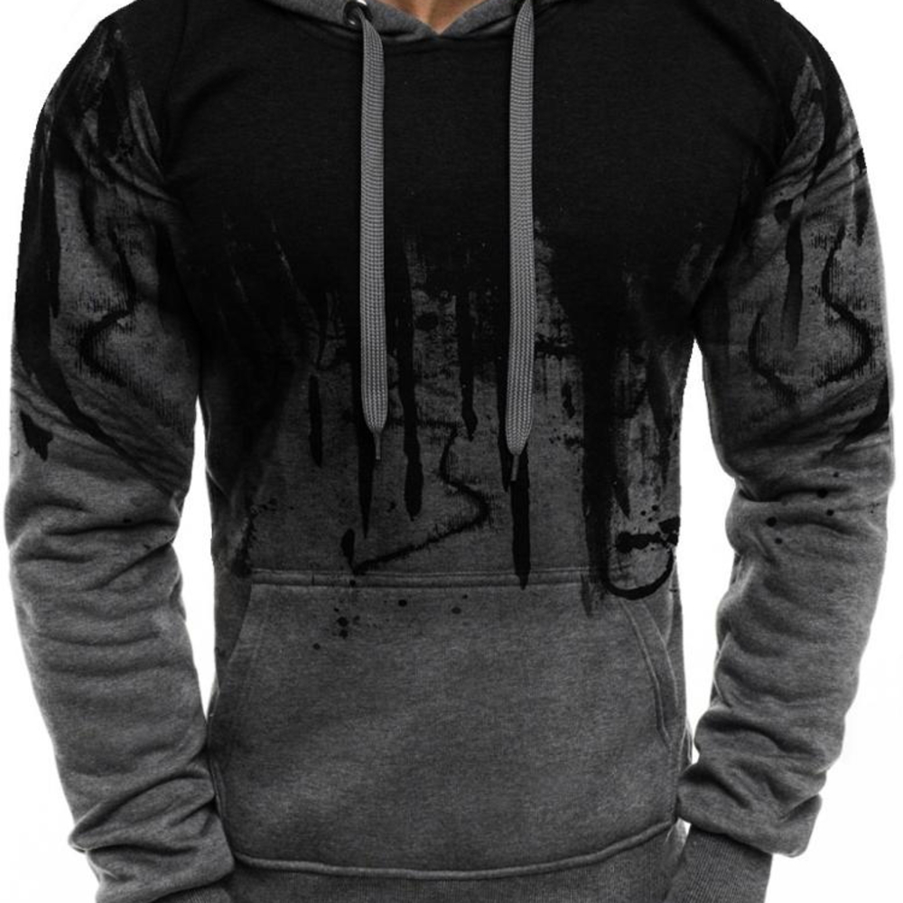 

Coldker New men's hoodies European and American graffiti, Green