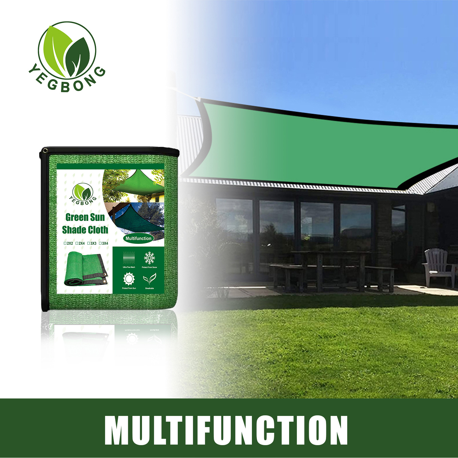 Free freight YEGBONG OEM ODM Sunscreen net encryption shade thickening flower balcony courtyard outdoor shading shade insulation cloth-image-754431531