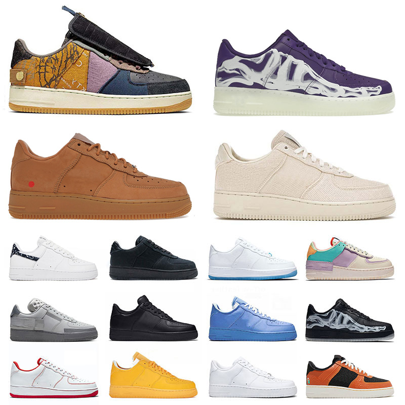 

Shoes Newest 1 One Low for Mens Mca Designer Paisley Black White Trainers Cactus Jack University Gold Skeleton Purple Men, B5 36-45 react white ice