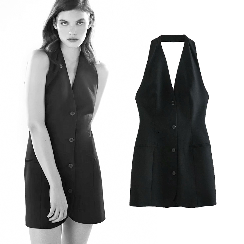 

2021 New Spring Autumn Elastic Women Slim Sexy Bodycon Fashion Sleeveless Mini Party Club Es Vestidos Nkel, Black