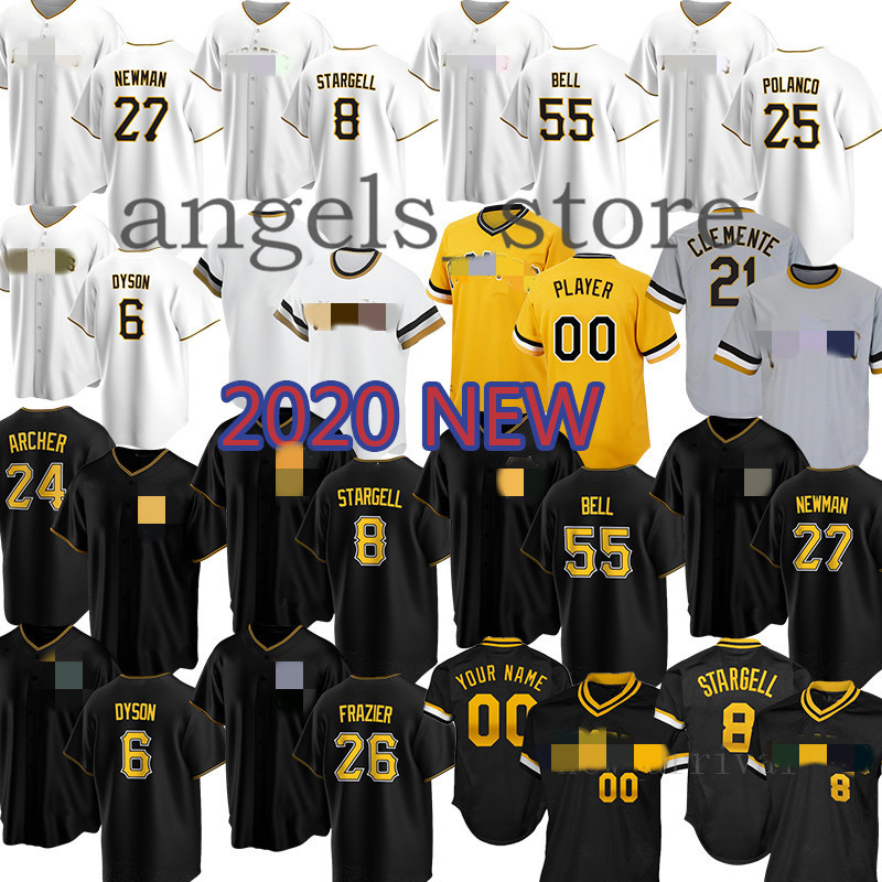 

2020 Custom Pirates Osuna Brown Willie Stargell Cole Polanco Harrison Jaso Moran Frazier Parker Taillon Marte Cervelli Tekulve Archer Mens, 2020 custom (haidao