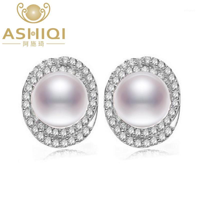 

Stud 100% Freshwater Pearl Earring Natural Earrings ,big Pearls Jewelry For Women ,vintage Zirconia 925 Sterling Silver1