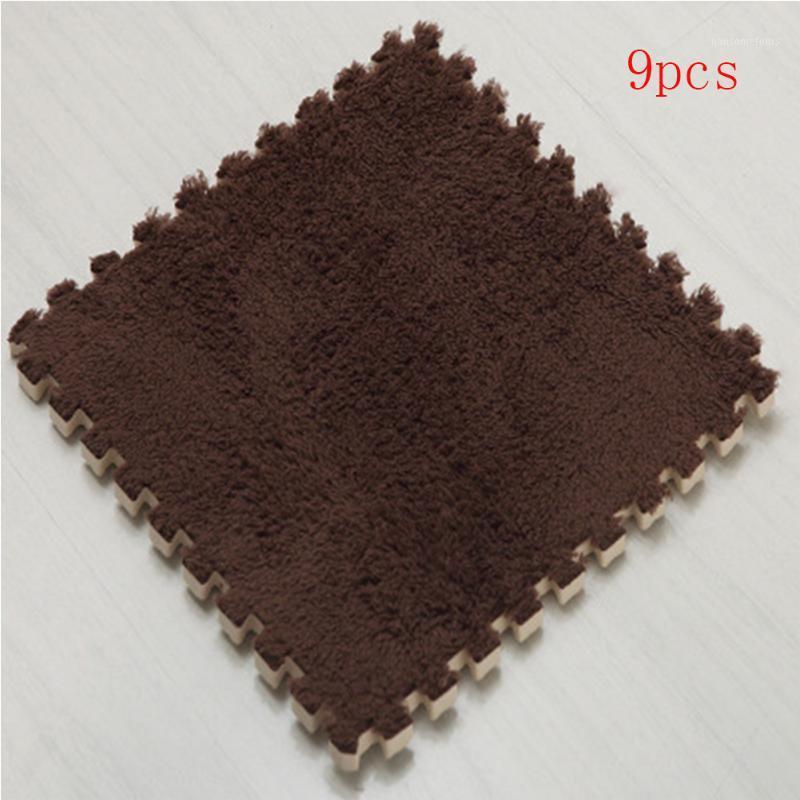 

Bedroom Waterproof Crawling Splicing Thermal Insulation Living Room Non Slip Stitching Thick EVA Foam Floor Mat1, Brown