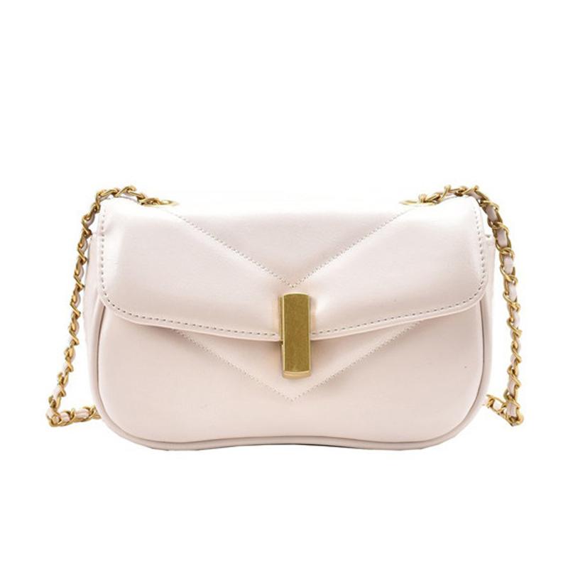 

Women Shoulder Bag New Fashion Female Crossbody Bag With Chain Designer Artificial Leather Youth Luxury Small White, Red