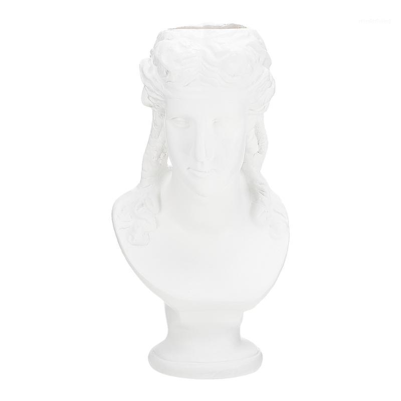 

Home Artistic Plant Pot Statue Vase Sculpture Planter Decoration (White)1