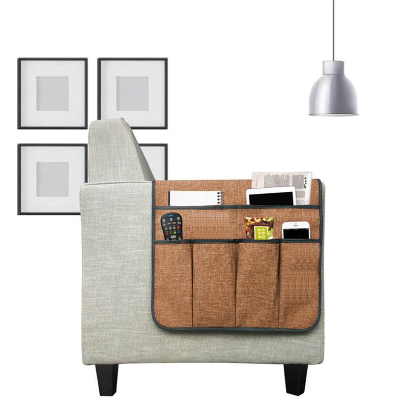 

Home Storage Bag Sofa Remote Control Bracket Armrest Storage Bag Pocket for home office
